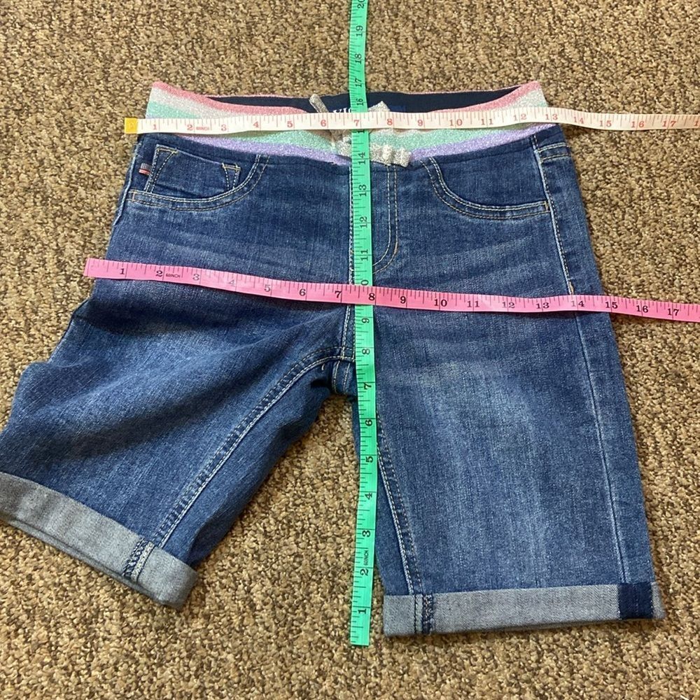 Vigoss Denim Shorts with Rainbow Waistband Size 12 New No Tag - Picture 4 of 8